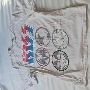 Kiss White Graphic Kids T-Shirt
